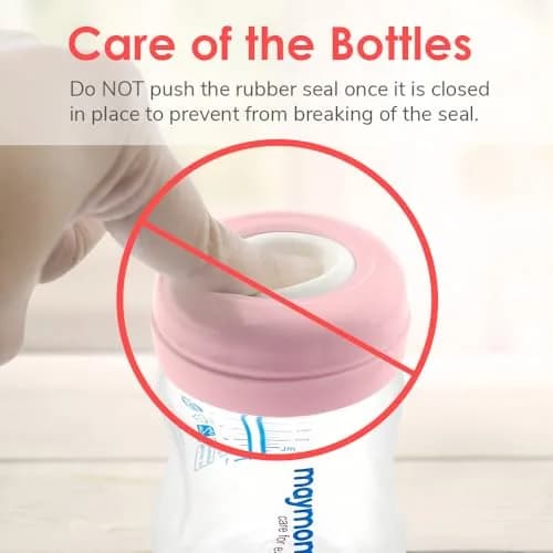 Maymom Screw Lids Aka Travel Caps with Rewritable Sealing Disc 6 Count (Pink) | Compatible with Avent Bottles thumbnail 9