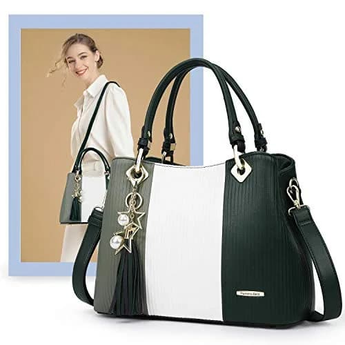 Pomelo Best Women's Top-Handle Satchel Bag 29.2 cm (11.5 in) | Multi-Pocket PU Leather Shoulder Crossbody Bag thumbnail 8