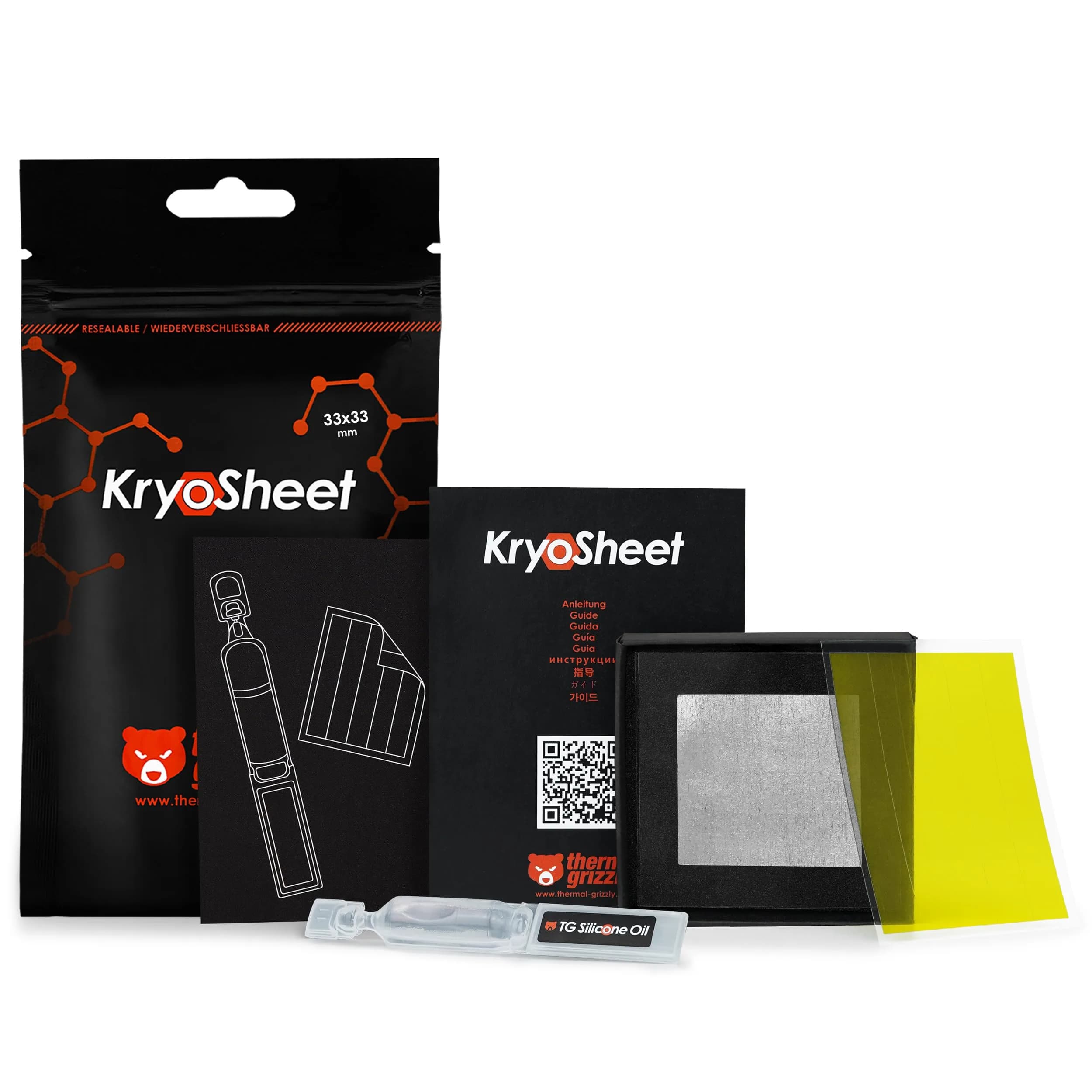 Thermal Grizzly KryoSheet (33x33x0.2mm) – High Thermal Conductivity - main product image