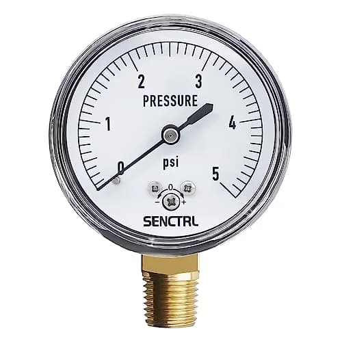 senctrl Pressure Gauge 0-5 psi | Capsule System, Chrome Steel Durability thumbnail 1