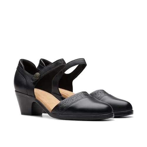 Clarks Women's Emily 2 Ketra Leather Pump Shoe 7.5 Medium US | Classic Style with Ultra-Wearable Heel thumbnail 5