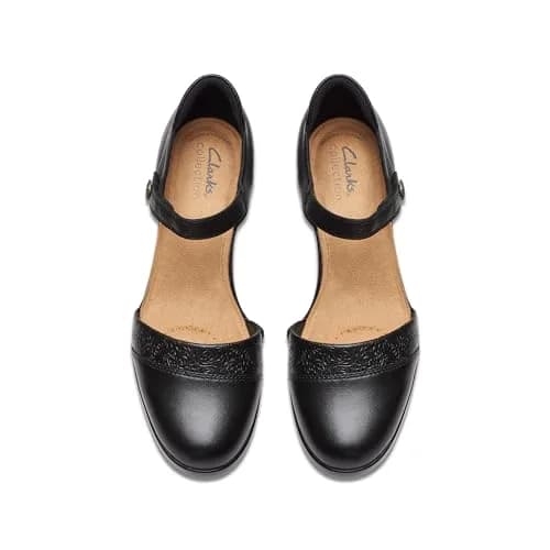 Clarks Women's Emily 2 Ketra Leather Pump Shoe 7.5 Medium US | Classic Style with Ultra-Wearable Heel thumbnail 7