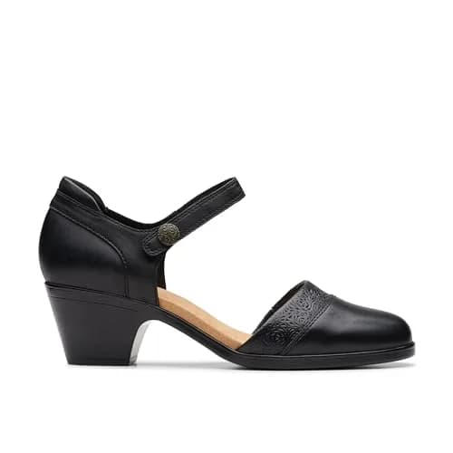 Clarks Women's Emily 2 Ketra Leather Pump Shoe 7.5 Medium US | Classic Style with Ultra-Wearable Heel thumbnail 2