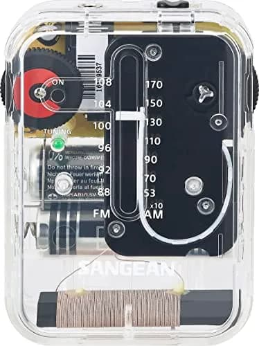 Sangean SR-32CL AM/FM Pocket Analog Radio (Clear) | Compact, Handheld, Light Weight thumbnail 1