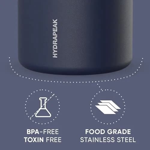 Hydrapeak 32oz (946ml) Stainless Steel Vacuum Insulated Food Jar | Navy, Leak-Proof Soup Container for Adults thumbnail 3