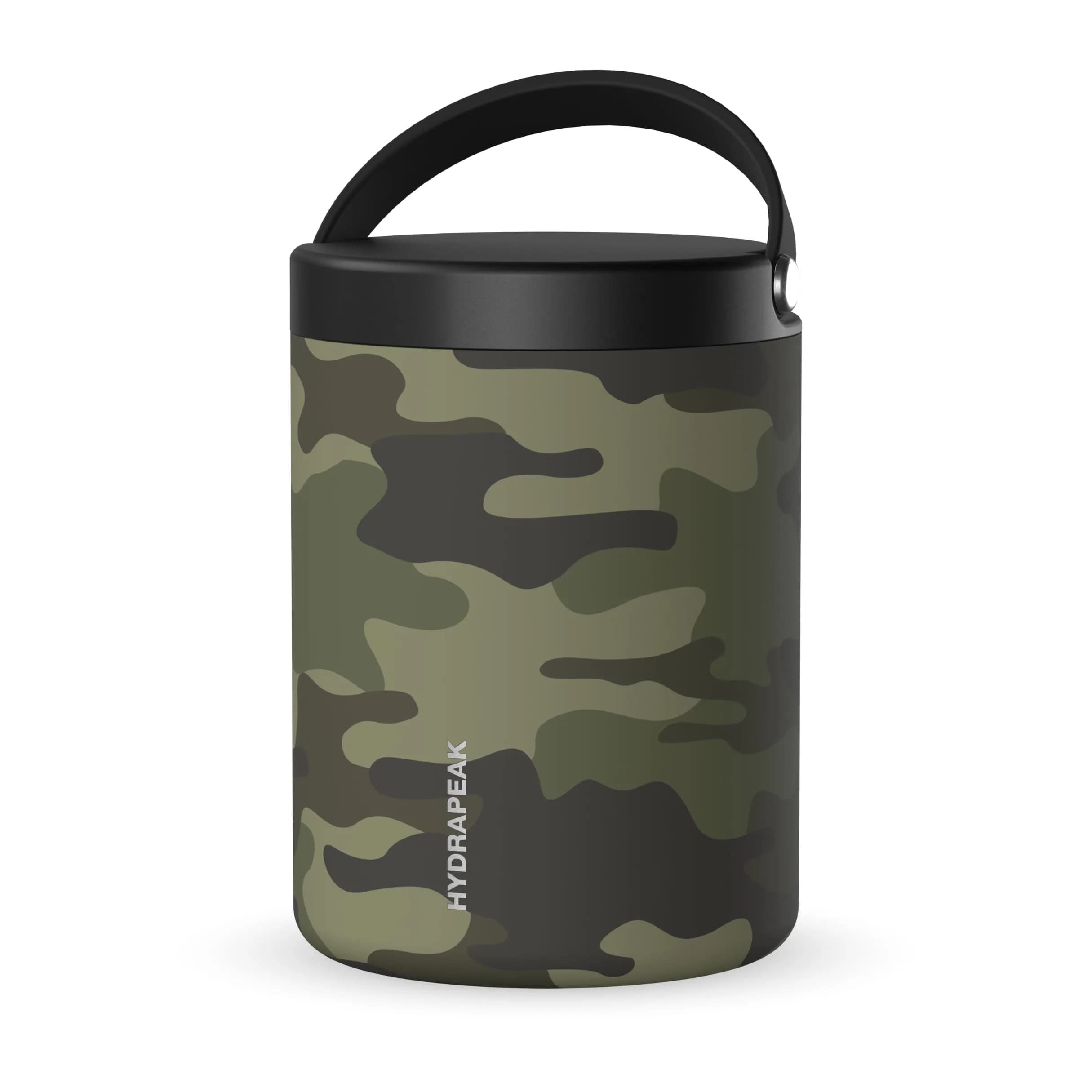 Hydrapeak 25oz Stainless Steel Vacuum Insulated Food Jar | Hot & Cold Food, Wide Mouth Leak-Proof Soup Container, 10 Hrs Hot / 16 Hrs Cold (Navy) — Camo / 32 Ounces