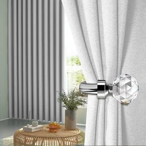 HIKMLK Crystal Curtain Holdbacks 2pcs | Heavy Duty Metal Tiebacks with Crystal Accents thumbnail 4