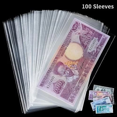Uncle Paul Currency Sleeves Side-Insert 6.8×3.3 inches | Acid-Free Transparent Collection Protectors thumbnail 4