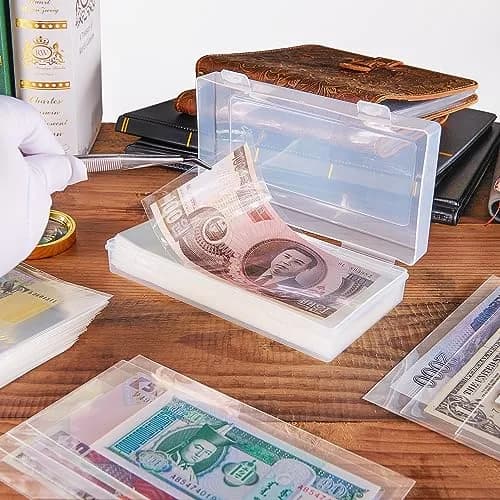 Uncle Paul Currency Sleeves Side-Insert 6.8×3.3 inches | Acid-Free Transparent Collection Protectors thumbnail 6