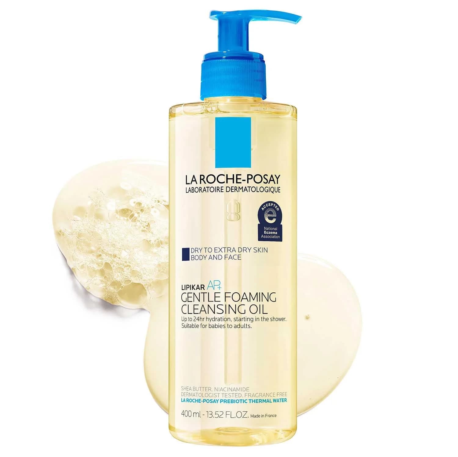 La Roche-Posay Lipikar AP+ Gentle Foaming Cleansing Oil 400ml (13.52 Fl Oz) | For Dry to Extra Dry, Sensitive Skin - main product image