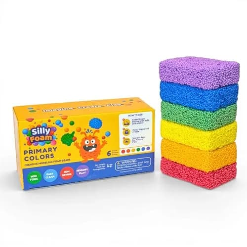 LYRK Collections Silly Foam Creative Modeling Foam Beads 6-Pack | Non-Toxic, Reusable, Easy Clean Up (1-Pack) thumbnail 1