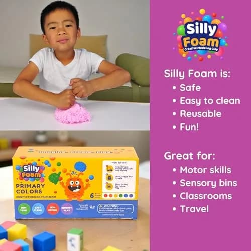 LYRK Collections Silly Foam Creative Modeling Foam Beads 6-Pack | Non-Toxic, Reusable, Easy Clean Up (1-Pack) thumbnail 7