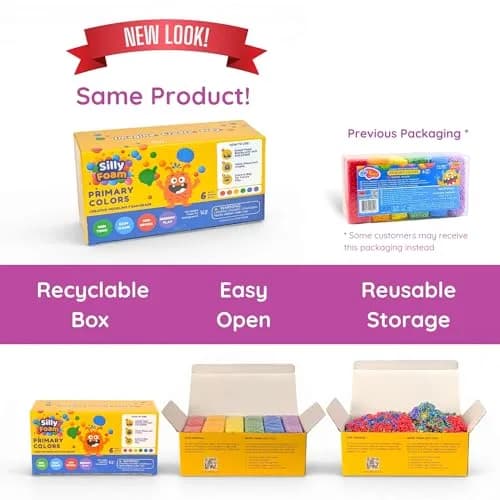 LYRK Collections Silly Foam Creative Modeling Foam Beads 6-Pack | Non-Toxic, Reusable, Easy Clean Up (1-Pack) thumbnail 2