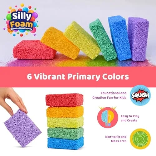 LYRK Collections Silly Foam Creative Modeling Foam Beads 6-Pack | Non-Toxic, Reusable, Easy Clean Up (1-Pack) thumbnail 3