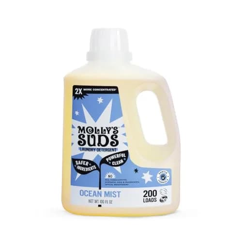 Molly's Suds Liquid Laundry Detergent 100 Fl Oz | Sensitive Skin Friendly, 2x Concentrated HE (Ocean Mist - 200 Loads) thumbnail 1