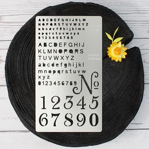 Aleks Melnyk No.422 Metal Stencil, Tiny Letters, 10.2cm x 17.8cm | Durable Metal Template for Bullet Journaling thumbnail 5
