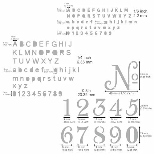Aleks Melnyk No.422 Metal Stencil, Tiny Letters, 10.2cm x 17.8cm | Durable Metal Template for Bullet Journaling thumbnail 3