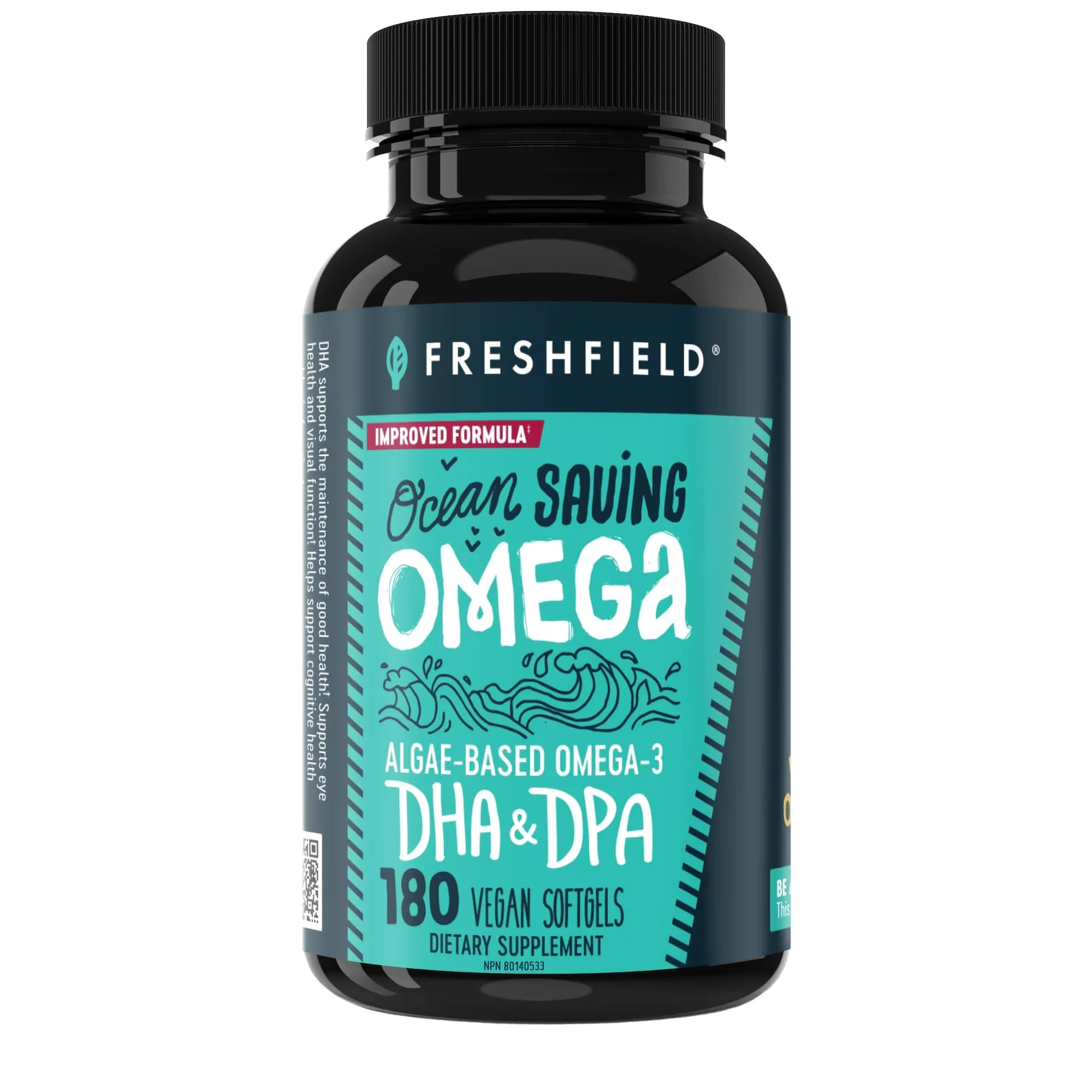 Freshfield Omega 3 DHA Supplements Algae Oil Softgels 60 Count (180g) — High DHA