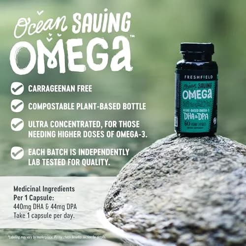 Freshfield Omega 3 DHA Supplements Algae Oil Softgels 60 Count (180g) thumbnail 4