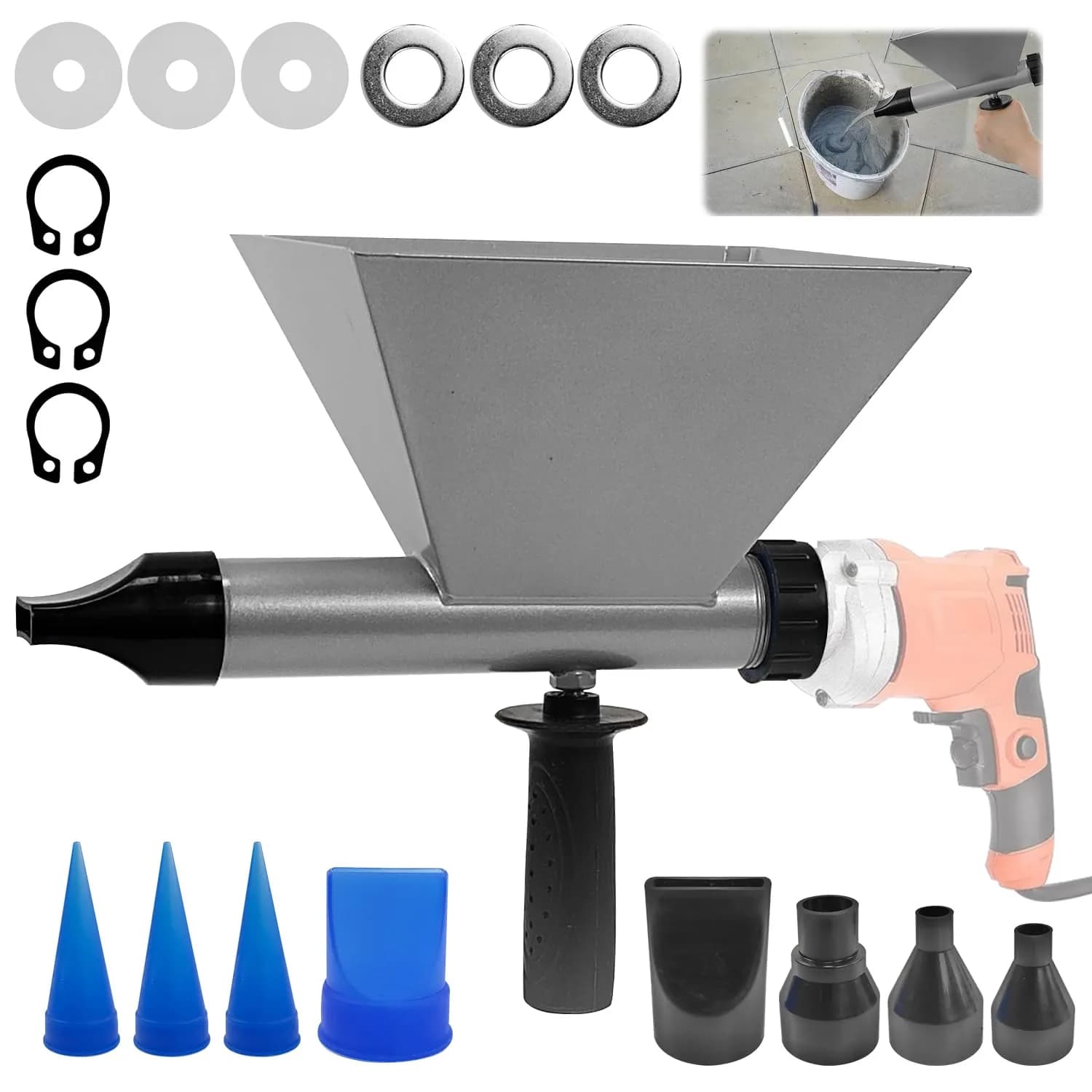 XINHNMUU Electric Mortar Grout Gun Pump 1 Count | Cordless, Reusable, Fast & Efficient - main product image