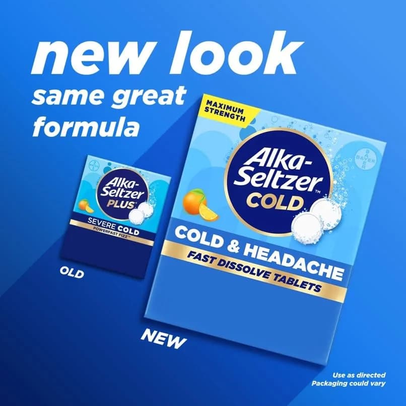 ALKA-SELTZER PLUS Severe Cold PowerFast Fizz Orange Zest 24ct | Fast Relief Tablets for Cold & Headache thumbnail 3