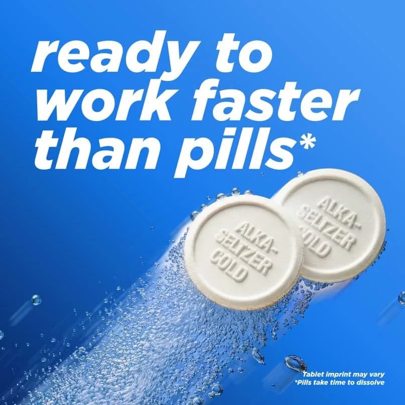 ALKA-SELTZER PLUS Severe Cold PowerFast Fizz Orange Zest 24ct | Fast Relief Tablets for Cold & Headache thumbnail 4