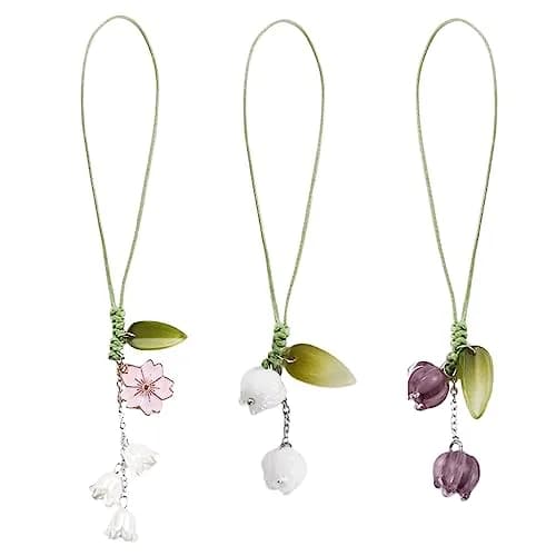 CHAOYUN 3 Pcs Tulip Flower Phone Charms | Colorful Decorative Cell Phone Accessories thumbnail 1