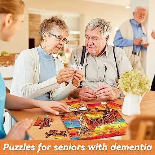 Qyeahkj Dementia Alzheimer’s Large Jigsaw Puzzles 15x24cm | Cognitive Memory Activity for Seniors thumbnail 5