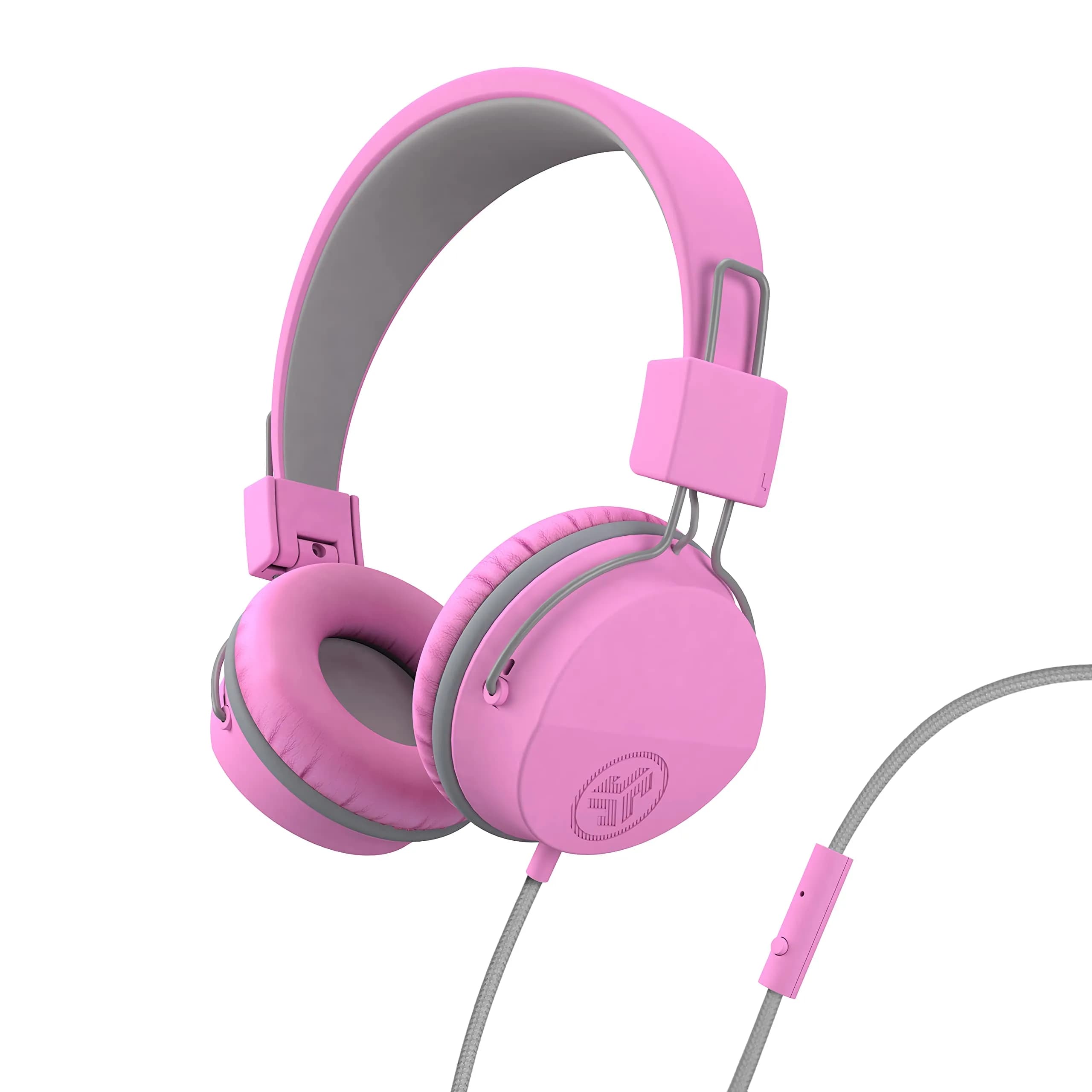 JLab JBuddies Studio Wired Kid Headphones, Cotton Candy, 13 Hours Playtime | Safe Listening for Ages 6+ — Pink / Headphones