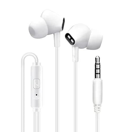 Aylaa Wired Earbuds Headphones for School with Microphone Noise Isolating Stereo Bass in-Ear Earphones – for Smartphones, Tablets, Schools, Ipads, Multiuse - 3.5mm Plug in Audio Jack - White thumbnail 1