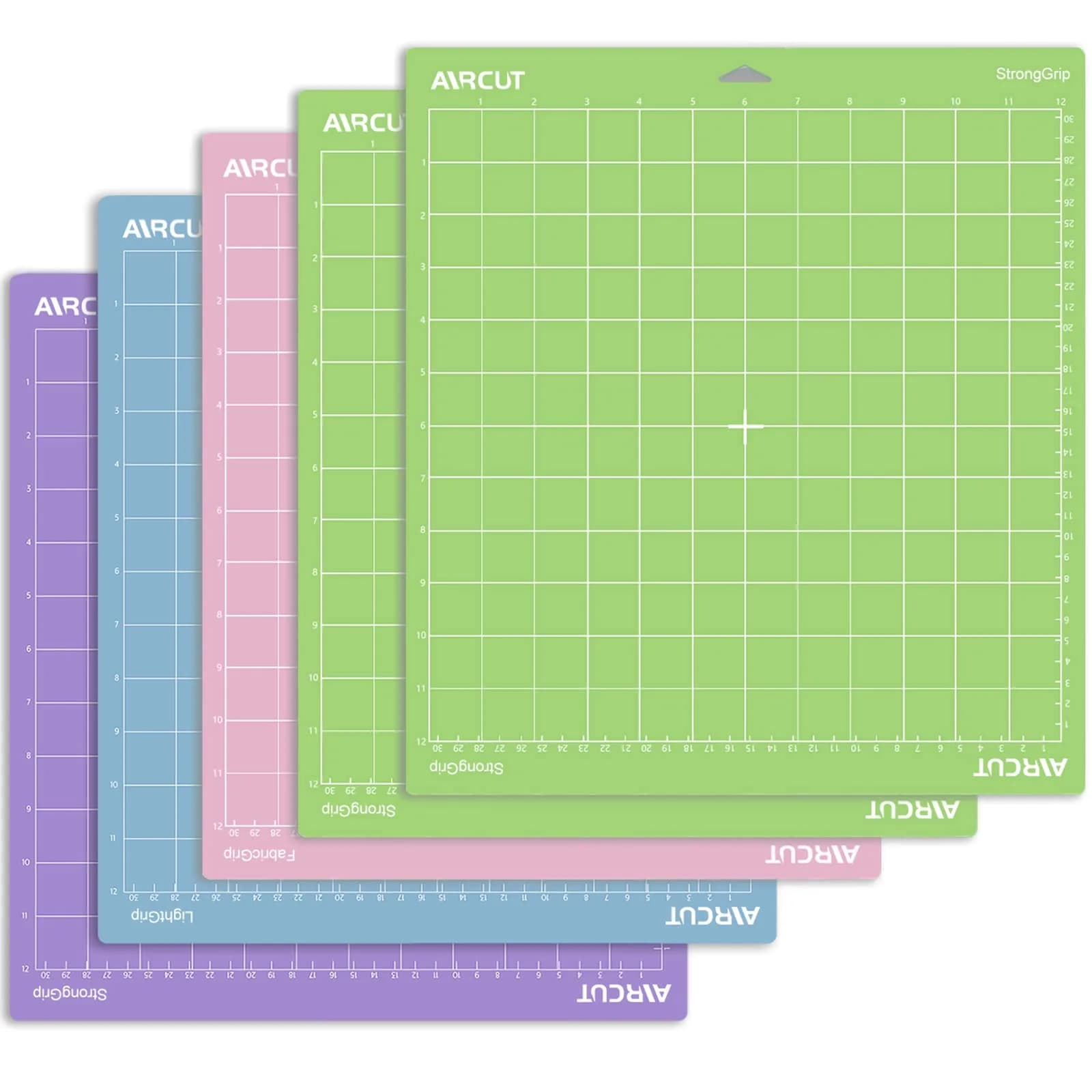 AIRCUT 3-Pack 12x12 Inch Cutting Mats for Cricut Maker & Explore Series | Standard, Light & Strong Grip Variety — Variety / 14"L x 13"W