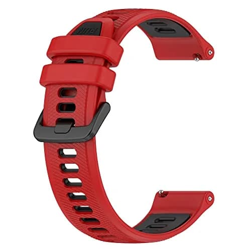 Hijiawee Red Watch Band 18mm | Durable Silicone Replacement Strap for Garmin 265S/255S & More thumbnail 3