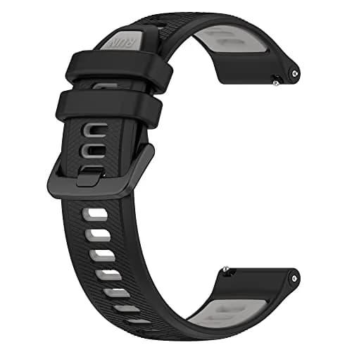 Hijiawee Black Watch Band 18mm | Durable Silicone Replacement Strap for Garmin & More thumbnail 3