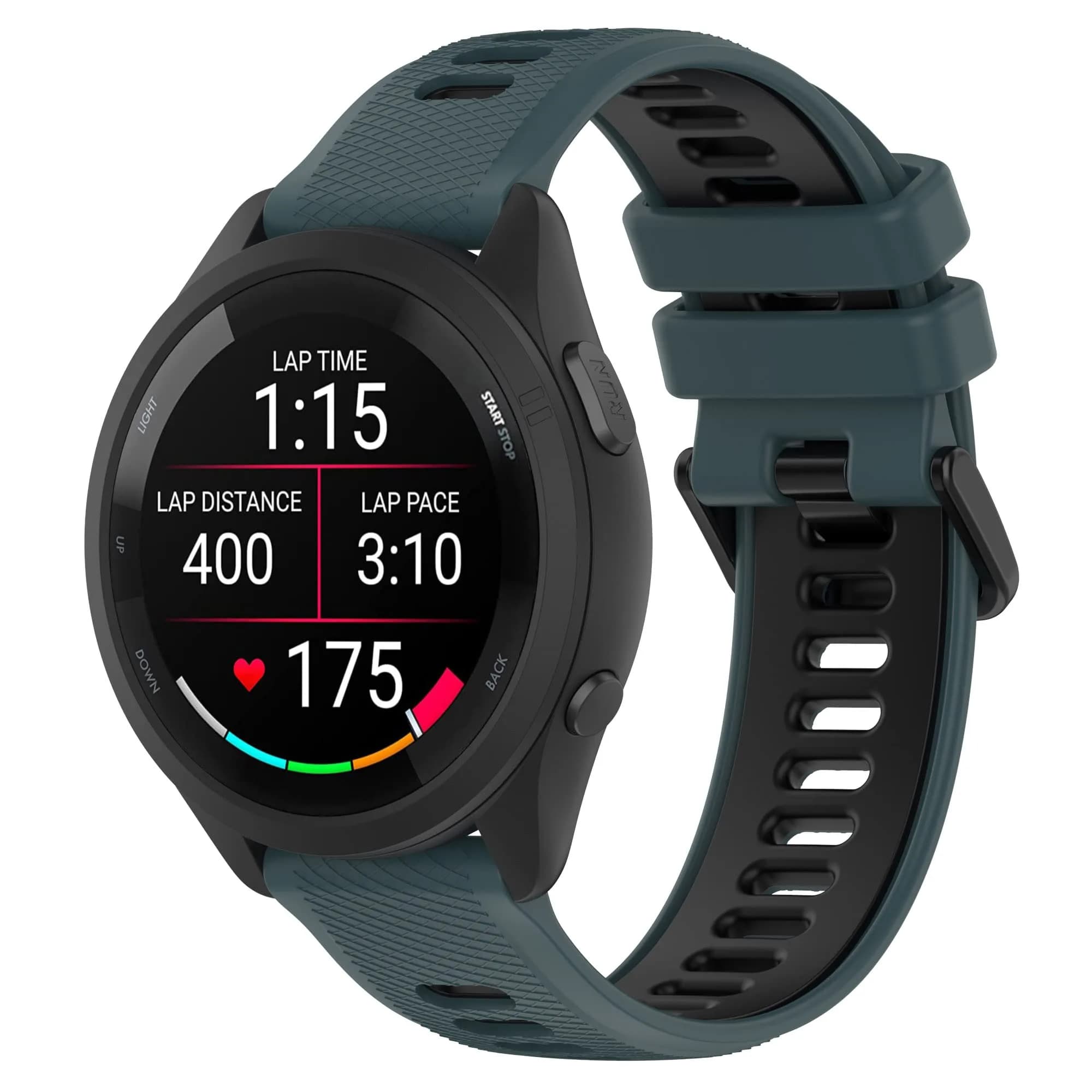 Hijiawee Watch Band 18mm Silicone | Durable, Quick Release, Compatible with Garmin 265S/255S/ Venu 2S (Olive)