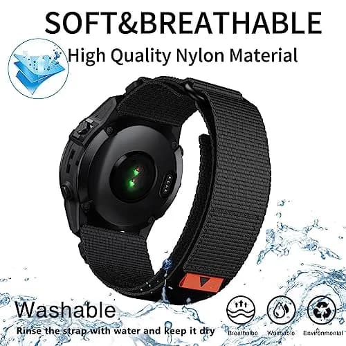 Abanen Rugged Nylon Quick Fit 22mm Watch Band for Garmin Fenix 8 47mm | Adjustable Ballistic Nylon Strap thumbnail 8