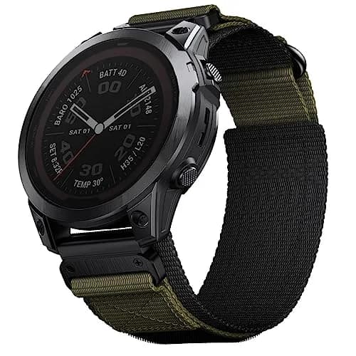 Abanen Rugged Nylon Quick Fit 22mm Watch Bands for Garmin Fenix 8 47mm / Fenix 7/6/5 / epix Pro 47mm | Adjustable Ballistic Nylon Strap thumbnail 3
