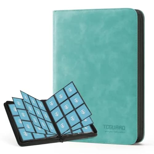 TCGUARD Trading Card Binder 9 Side Loading Pocket Green | Holds 540 Cards, Waterproof & Shockproof, Portable thumbnail 1
