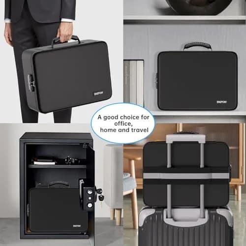 ENGPOW Fireproof Document Organizer Bag with Lock & Accordion File Folder, 39.4cm (15.5") x 28.4cm (11.2") x 10.9cm (4.3") | UL94-V0 Certified thumbnail 7