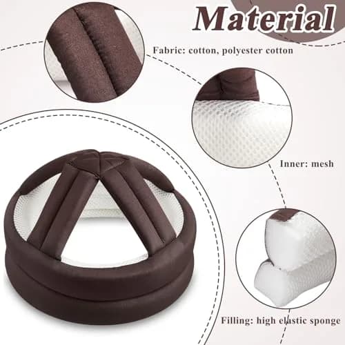 Woanger Anti Fall Elder Head Safety Helmet Coffee 2-Pack | Adjustable Fall Prevention for Seniors thumbnail 3