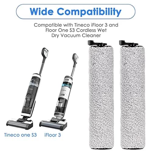 MIBUMIKI Replacement Brush Rollers for Tineco iFloor 3/Floor One S3/iFloor 2 (4-Pack) | Compatible Vacuum Cleaner Parts thumbnail 4