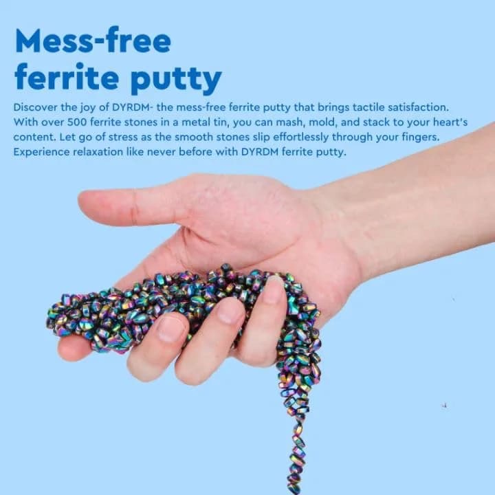 DYRDM Ferrite Putty 500+ Colorful Desk Accessory for Adults | Stress Relief & Focus thumbnail 9