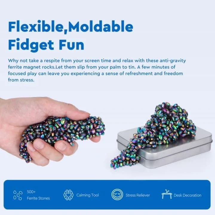 DYRDM Ferrite Putty 500+ Colorful Desk Accessory for Adults | Stress Relief & Focus thumbnail 3
