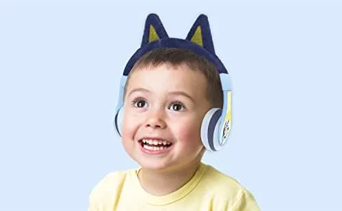eKids Bluey Bluetooth Headphones for Kids, Volume Reduced Wireless On-Ear Headphones with Microphone | Safe Listening thumbnail 2