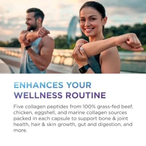 DR. EMIL NUTRITION Multi Hydrolyzed Collagen 180 Capsules | Types I, II, III, V & X for Full-Body Support thumbnail 4