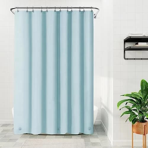 Barossa Design Shower Curtain Liner Light Blue | Waterproof, Durable & PVC-Free (72" x 72") thumbnail 6
