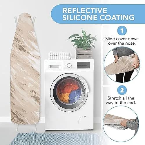 HOLDN’ STORAGE Ironing Board Cover 15 x 54 | Scorch-Resistant, Silicone Coated, Easy Fit, Durable Padding thumbnail 2