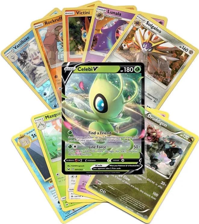 Pokémon Cards - 50 Card Assorted Lot with Guaranteed V Pokémon | Collectible Strategy Card Game thumbnail 9