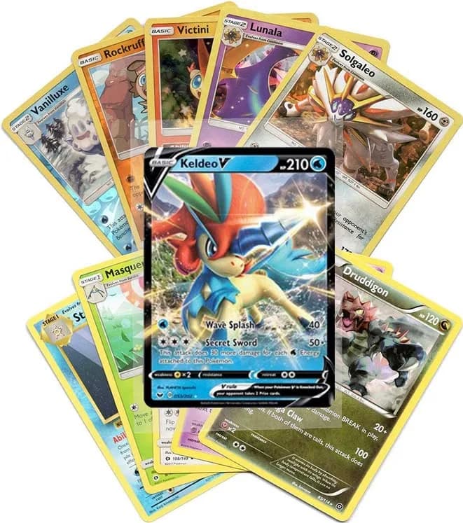 Pokémon Cards - 50 Card Assorted Lot with Guaranteed V Pokémon | Collectible Strategy Card Game thumbnail 5