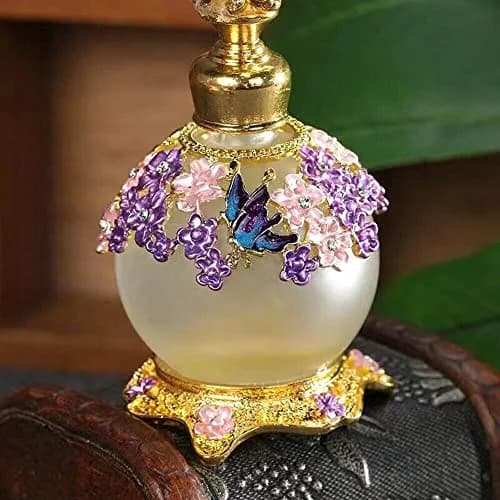 TEAMWILL Vintage Purple Butterfly Perfume Bottle 25ml (0.85 Fl Oz) | Decorative Glass Oil & Perfume Applicator thumbnail 7