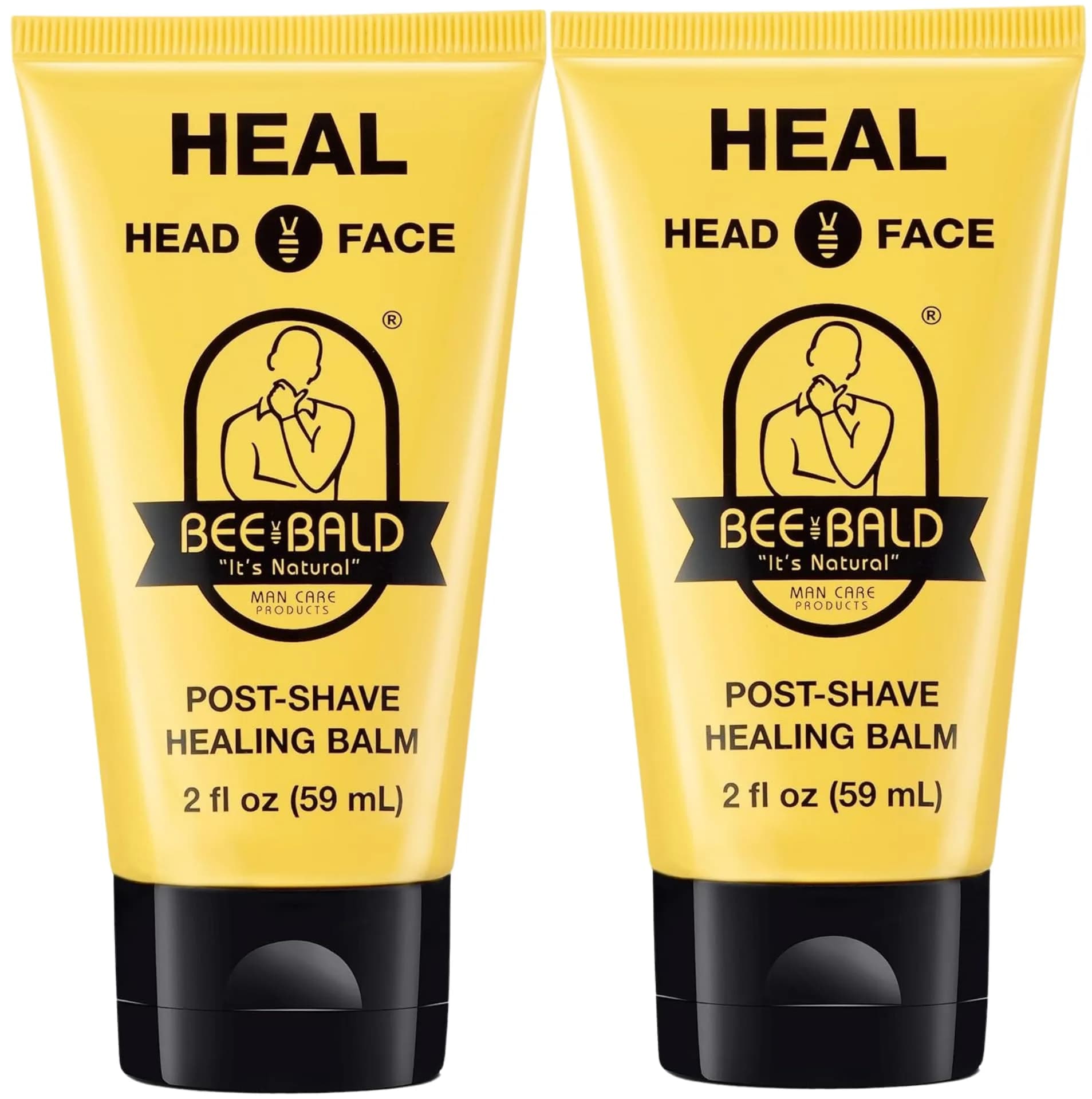 Bee Bald HEAL Aftershave Balm for Men 118ml (4 Fl Oz) | Soothes Razor Burn & Bumps